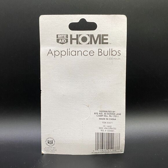 Rite Aid Home 40W Clear Appliance Bulbs - Picture 2 of 2